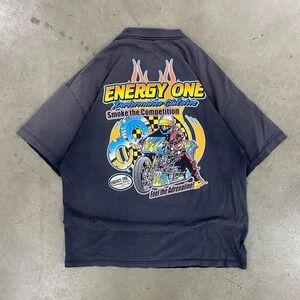 Vintage Y2K Energy One Performance Clutches Racing Sun Faded Motorcross T-Shirt